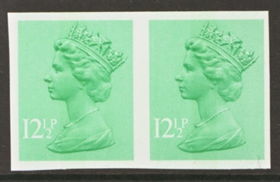 1971 12½p Emerald Machin variety Imperf SG 898a. U/M