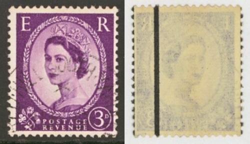 1958 3d Lilac variety 3 graphite lines SG 592c. VFU