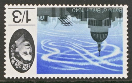 1965 1/3 Battle of Britain ordinary. Variety Inverted Watermark SG 678wi