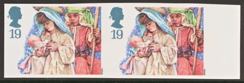 1994 19p Christmas variety Imperf SG 1843a. U/M