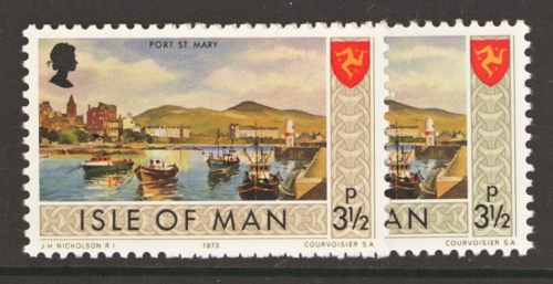 1973 IOM 3½p Grey Brown Error SG 18a