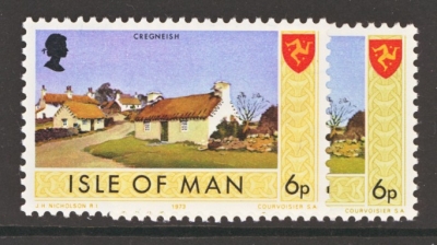 1973 IOM 6p Yellow Border Error SG23