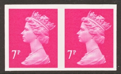 1993 7p Magenta variety Imperf SG X1673a