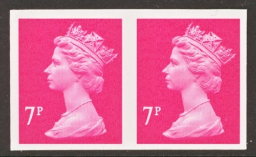 1993 7p Magenta variety Imperf SG X1673a