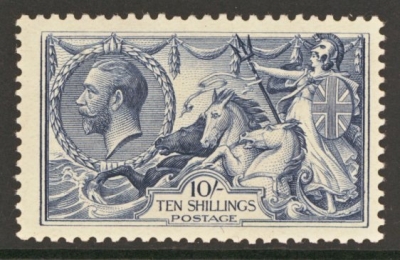 1918 10/- Dull Grey Blue SG 417 M/M