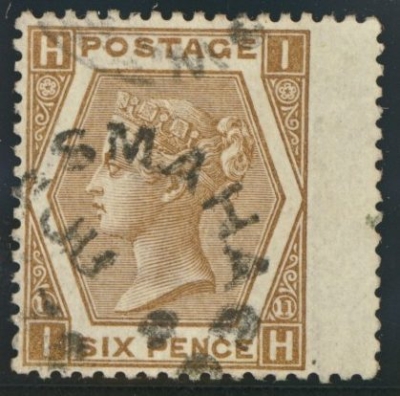 1872 6d Deep Chestnut SG 122