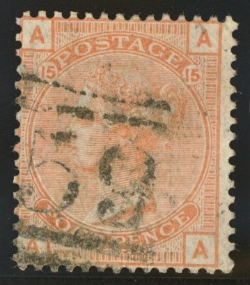 1873 4d Vermilion Variety A.A. Large 5 in 15. SG Spec J62d.  FU