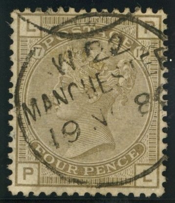 1873 4d Grey Brown SG 154. VFU