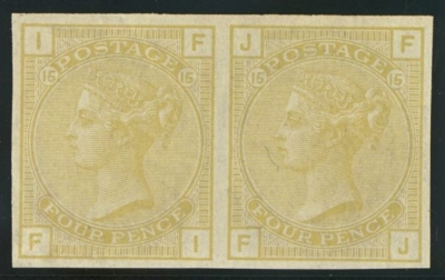 1876 4d Pale Orange Brown colour trial. A fresh U/M pair