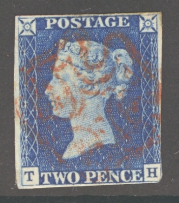 1840 2d Pale Blue SG 6 A fine used example lightly cancelled by Red M/X