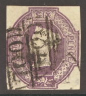 1847 6d Dull Lilac SG 59  A Fine Used example with 4 Good to Clear margins. Cat £1,000