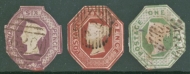 1847 6d - 1/- Embossed set used SG 59,57 + 54