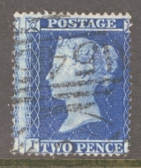 1854 2d Blue SG 27  A Very Fine Used example of this Difficult stamp. Cat £450