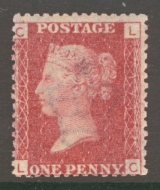 1858 1d  Red SG 43 Pl 171  L.C.  A  Fresh U/M example