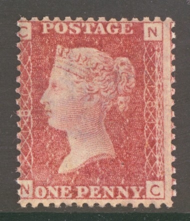 1858 1d  Red SG 43 Pl 181  N.C.  A  Fresh U/M example