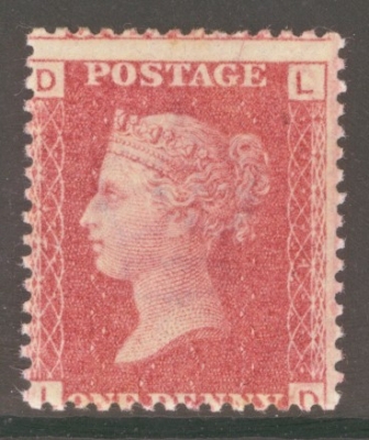 1858 1d  Red SG 43 Pl 71  L.D.   A Fresh U/M example