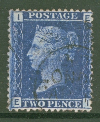 1858 2d Blue SG 45 Plate 12  A Superb Used example cancelled by a CDS. Cat £140+