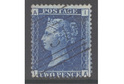 1858 2d Blue SG 45 Plate 8 Lettered I.A.  A Very Fine Used example