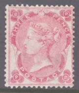 1862 3d Bright Carmine Rose SG 76 P.B.  A Superb Fresh Lightly M/M example. A difficult stamp in this condition. Cat £2,700