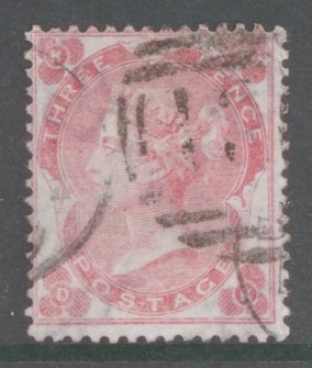 1862 3d Pale Carmine Rose SG 77 D.K   A Fine Used example. Cat £350