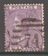 1862 6d Deep Lilac SG 83 Q.B.   A Fine Used example with Extra Deep Colour