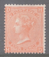 1865 4d Vermilion SG 94 Plate 14  H.D.  A Superb Fresh U/M example