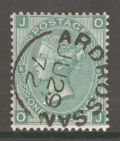 1867 1/- Green SG 117 Plate 6  O.J. A Superb Used example