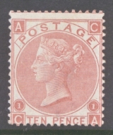 1867 10d Pale Red Brown SG 113 Lettered C.A. A  Superb Fresh Lightly M/M example of this Difficult stamp. Cat £3,600