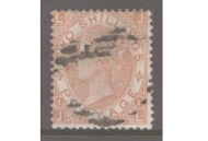 1867 2/- Brown SG 121 Lettered J.L.  A Fine Used example of this difficult stamp