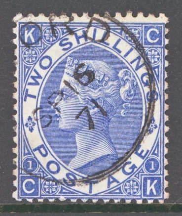 1867 2/- Deep Blue SG 119  A  Very Fine Used example