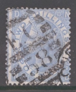 1867 2/- Milky Blue SG 120b  A  Fine Used example of this difficult Stamp. RPS Cert