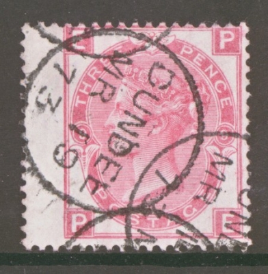 1867 3d Rose SG 103 Plate 9  Lettered P.E.  A  Very Fine Used example