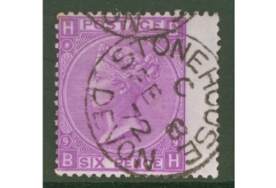 1867 6d Mauve SG 109 Plate 9 B.H.   A Very Fine Used example 