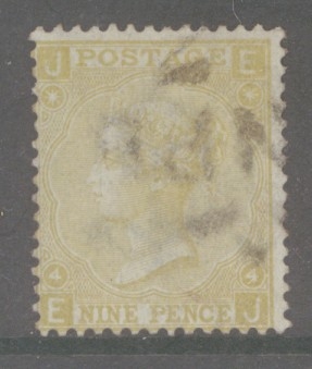 1867 9d Pale Straw SG111 L.E.  A Fine Lightly Used example. Cat £300