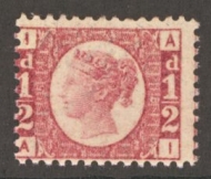 1870 ½d Rose Red SG 48 Plate 15 Superb Fresh U/M