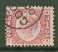 1870 ½d Rose Red SG 48 Plate 8 Lettered S.V. A Superb Used example