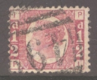 1870 ½d Rose Plate 4