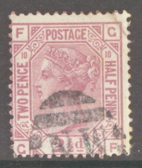 SG 141 2½d Mauve Pl 10