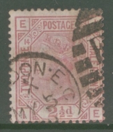 SG 141 2½d Mauve Pl 14