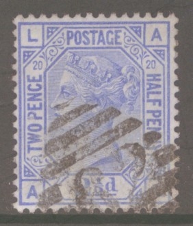 SG 142 2½d Blue Pl 20