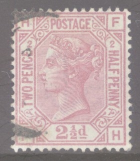 SG 139 2½d Mauve on White Paper Pl 2