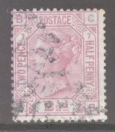 SG 141 2½d Mauve Pl 7