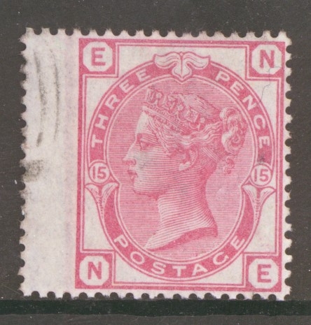 1873 3d Rose SG 143 Plate 15. N.E.  A Very Fine Used example leaving Queens Profile clear.