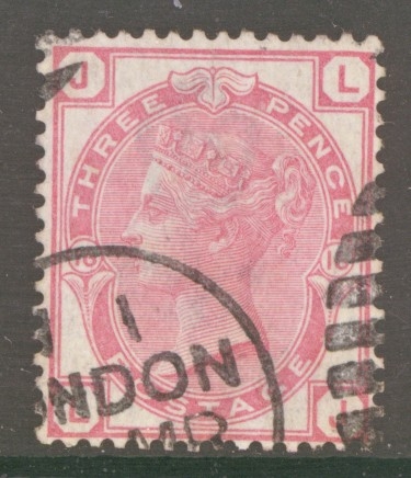 1873 3d Rose SG 143 Plate 16. L.J.  A Very Fine Used example