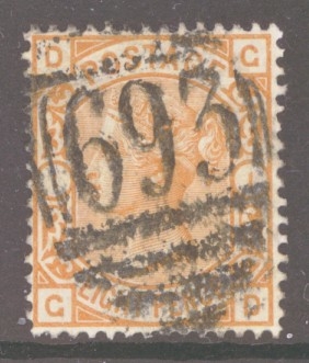 1873 8d Orange  SG 156 Cat £350  Good Used £32.50