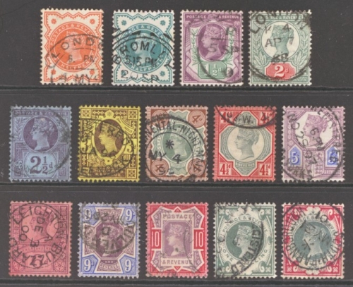 1887 Jubilee Set of 14 SG 197-214