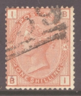 SG 163 1/- Orange Pl 14