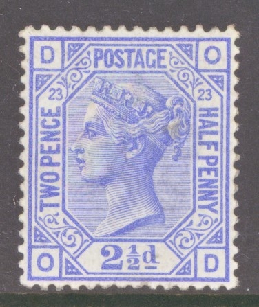 1880 2½d Blue SG 157 plate 23 Lettered O.G. An Average M/M example. Cat £450