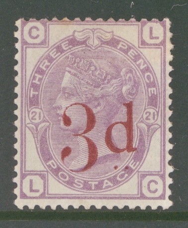 1880 3d on 3d Lilac SG 159 L.C.  A Fresh Lightly M/M example. Cat £650