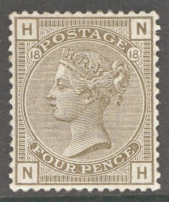 1880 4d Grey Brown SG 160 Plate 18 Fresh M/M